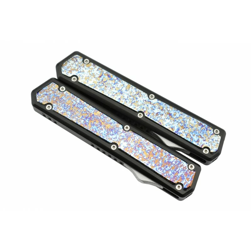 Couteau Automatique OTF Golgoth G6T D2/alu Insert Titane 3 Couteau Automatique OTF Golgoth G6T D2/alu Insert Titane – Image 3