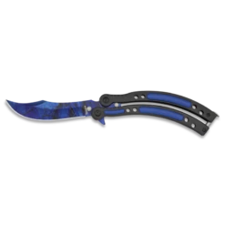 Couteau Papillon Albainox Colorful Bleu Et Noir