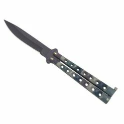 Couteau Papillon Keen Blades - Manche Camouflage 12.5cm à Trous