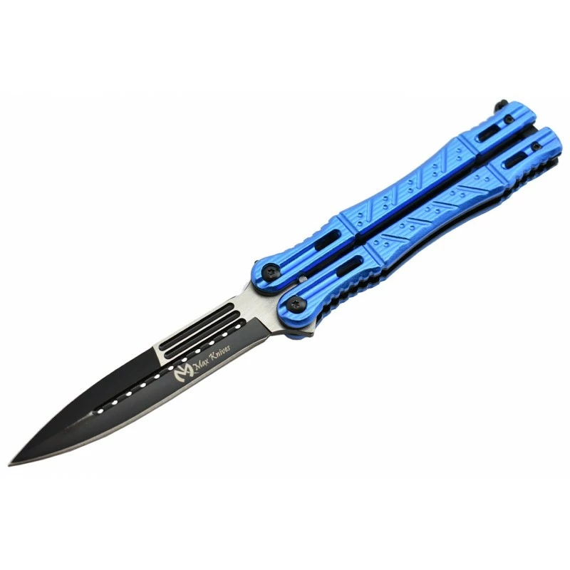 Couteau Papillon Max Knives P45 3Cr13 Aluminium Anodisé Bleu 1 Couteau Papillon Max Knives P45 3Cr13 Aluminium Anodisé Bleu