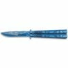 Couteau Papillon Rainblue Manche Bleu Motif Dragon