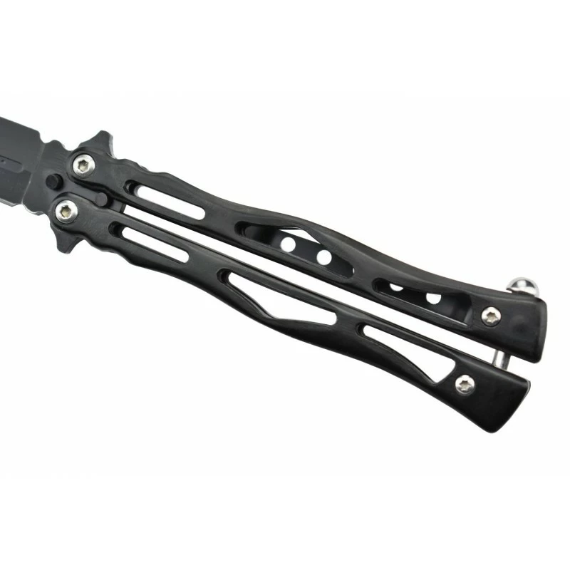 Max Knives P38B - Couteau Papillon Acier Inox Noir 4 Max Knives P38B - Couteau Papillon Acier Inox Noir – Image 4